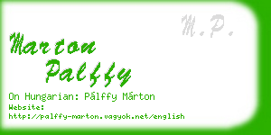 marton palffy business card